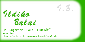 ildiko balai business card